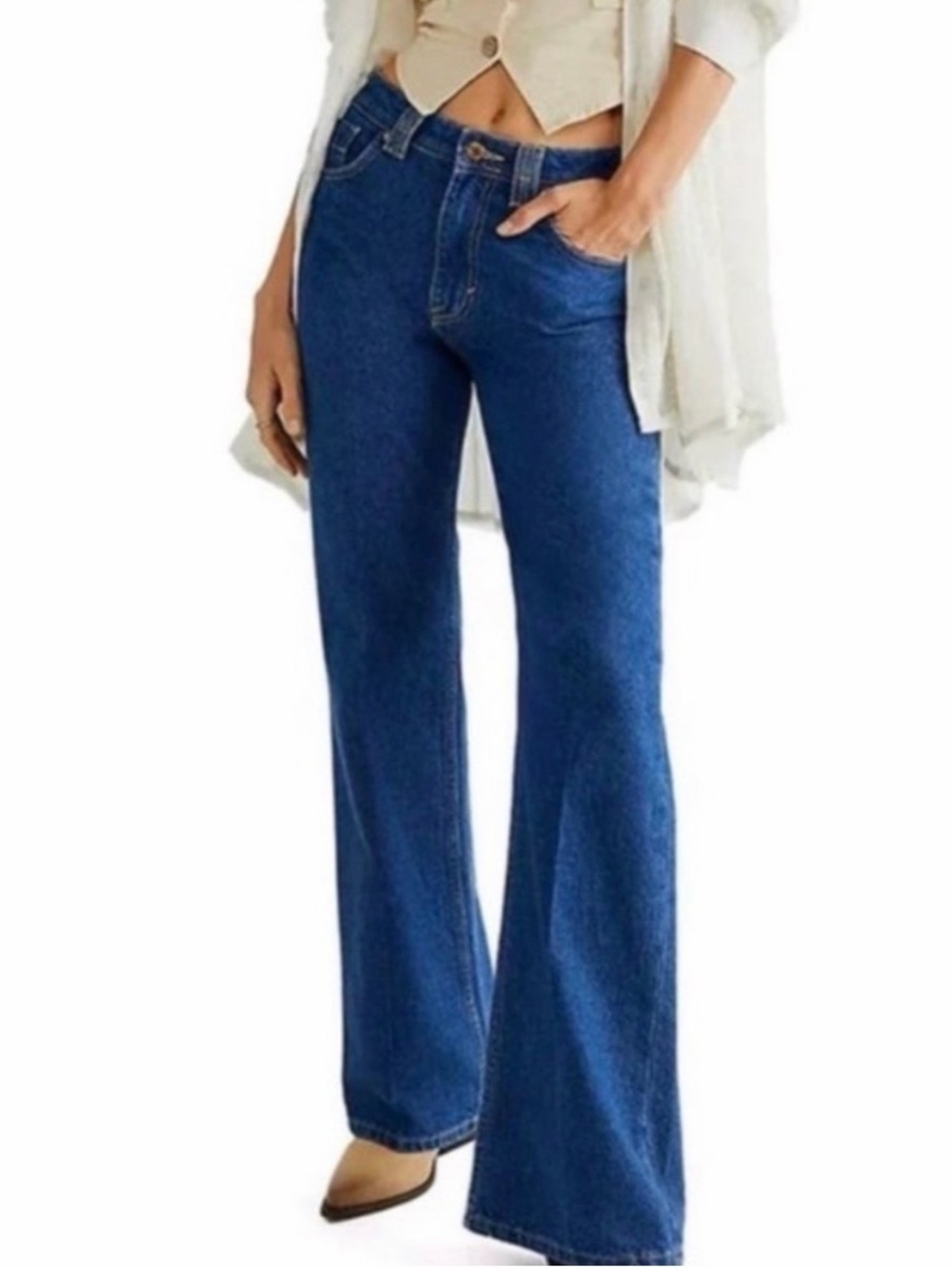 We the Free Ava High Waist Nonstretch Denim Bootcut Jeans - size 27